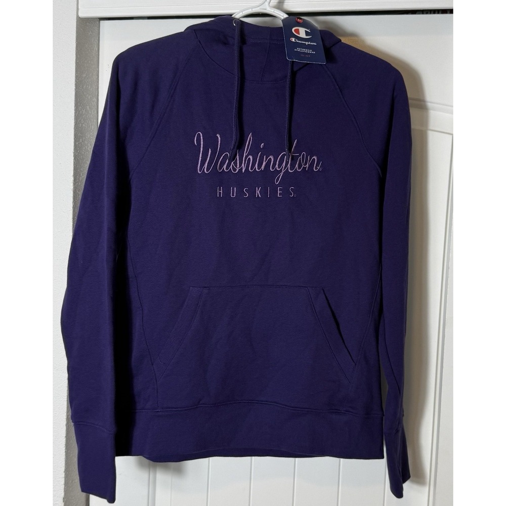 NEW Washington Huskies Hoodie Womens M NCAA Football Champion Pullover NWT - Picture 1 of 11